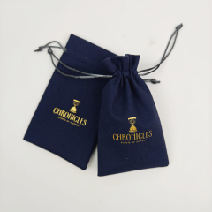 Personalized Golden Logo  Microfiber Packaging Pouch Hot Sale Eco Friendly Microfiber Jewelry Drawstring Pouch
