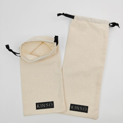 Eco-friendly Linen Gift Pants Jewelry Storage Canvas Cotton Pouch Bag Luxury Brand Logo Cosmetic Small Pouch Bag Drawstring