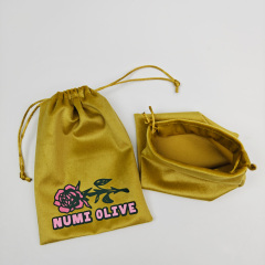 Recyclable Logo Printed Velvet Drawstring Pouch Cosmetic Bag For Perfume Luxury Perfume Carrying Handbags Dust Bag