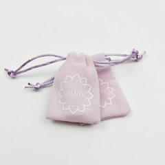 Wholesale Custom Screen Printing Velvet Gift Drawstring Dust Pouch Recyclable Cosmetic Hair Wig Velvet Packaging Pouch