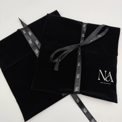 Wholesale Custom Logo Envelope Flap Pouch Packaging Dust Bag Luxury Soft Faux Suede Clothes Handbag Hair Packaging Wig Dust Bag