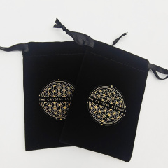 Luxury Custom Logo Bundle Wig Velvet Packaging Bag With Ribbon Recyclable Velvet Dust Bag
