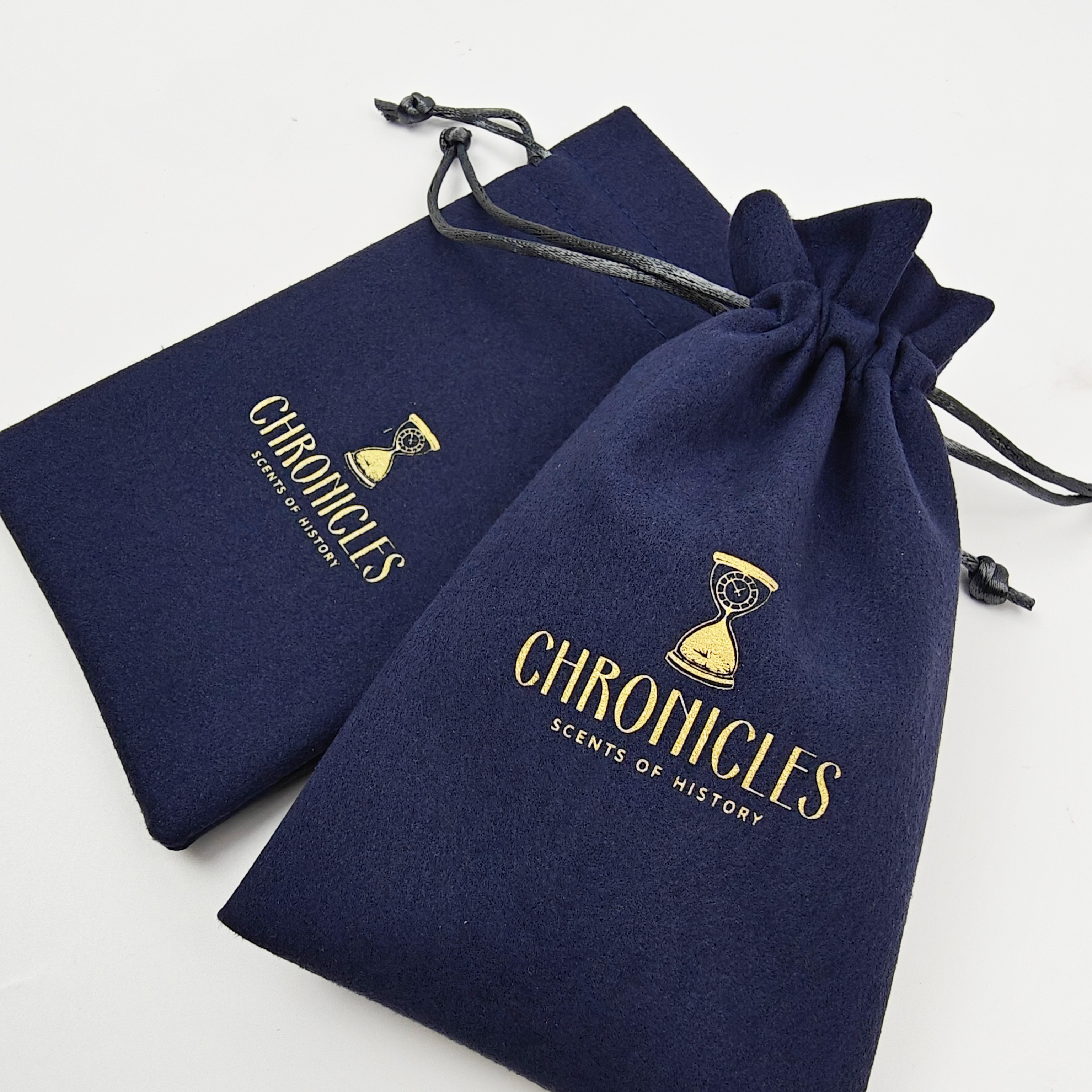 Personalized Golden Logo  Microfiber Packaging Pouch Hot Sale Eco Friendly Microfiber Jewelry Drawstring Pouch