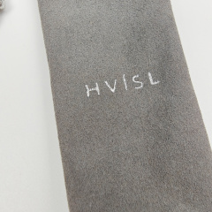 Personalized Logo Grey Mcrofiber Long Dust Packaging Pouch Hot Sale Eco Friendly Microfiber Jewelry Pouch
