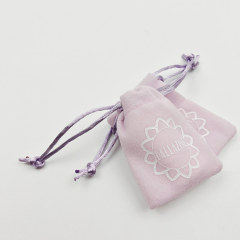 Wholesale Custom Screen Printing Velvet Gift Drawstring Dust Pouch Recyclable Cosmetic Hair Wig Velvet Packaging Pouch