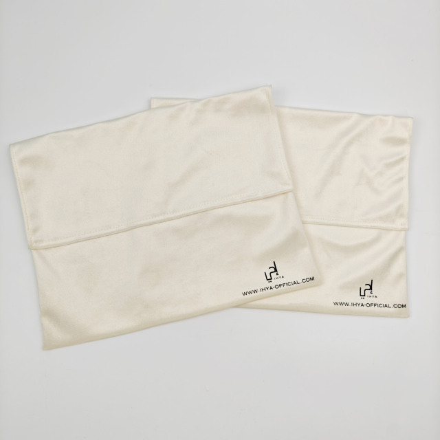 Recyclable Super Soft Dust Suede Velvet Envelope Pouch Custom Logo Printed Flap Jewelry Cloth Envelope Pouch