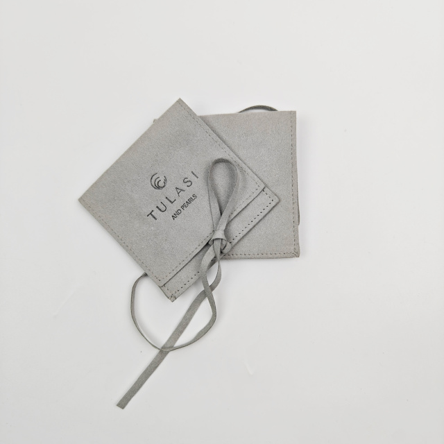 Hot Sale Microfiber Envelope Flap Microfiber Jewelry Pouch With Logo Luxury Personalized Ring Necklace Pouch Bags