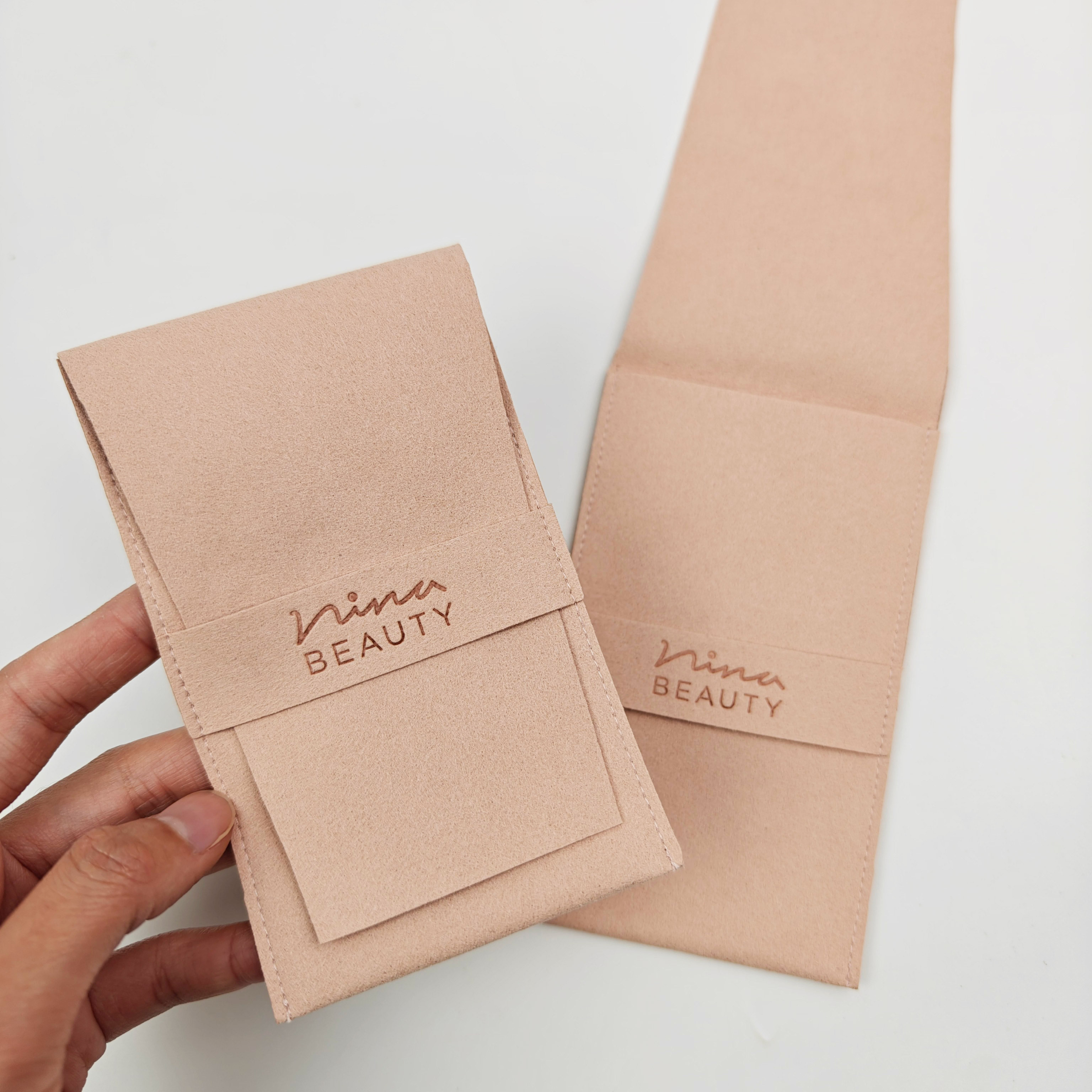 Customized Portable Travel Earrings Bracelet Microfiber Pouch Jewelry Organizer Wholesale Portable Wedding Favors Jewelry Pouches Packaging With Logo