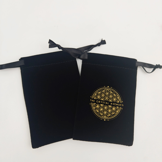 Luxury Custom Logo Bundle Wig Velvet Packaging Bag With Ribbon Recyclable Velvet Dust Bag