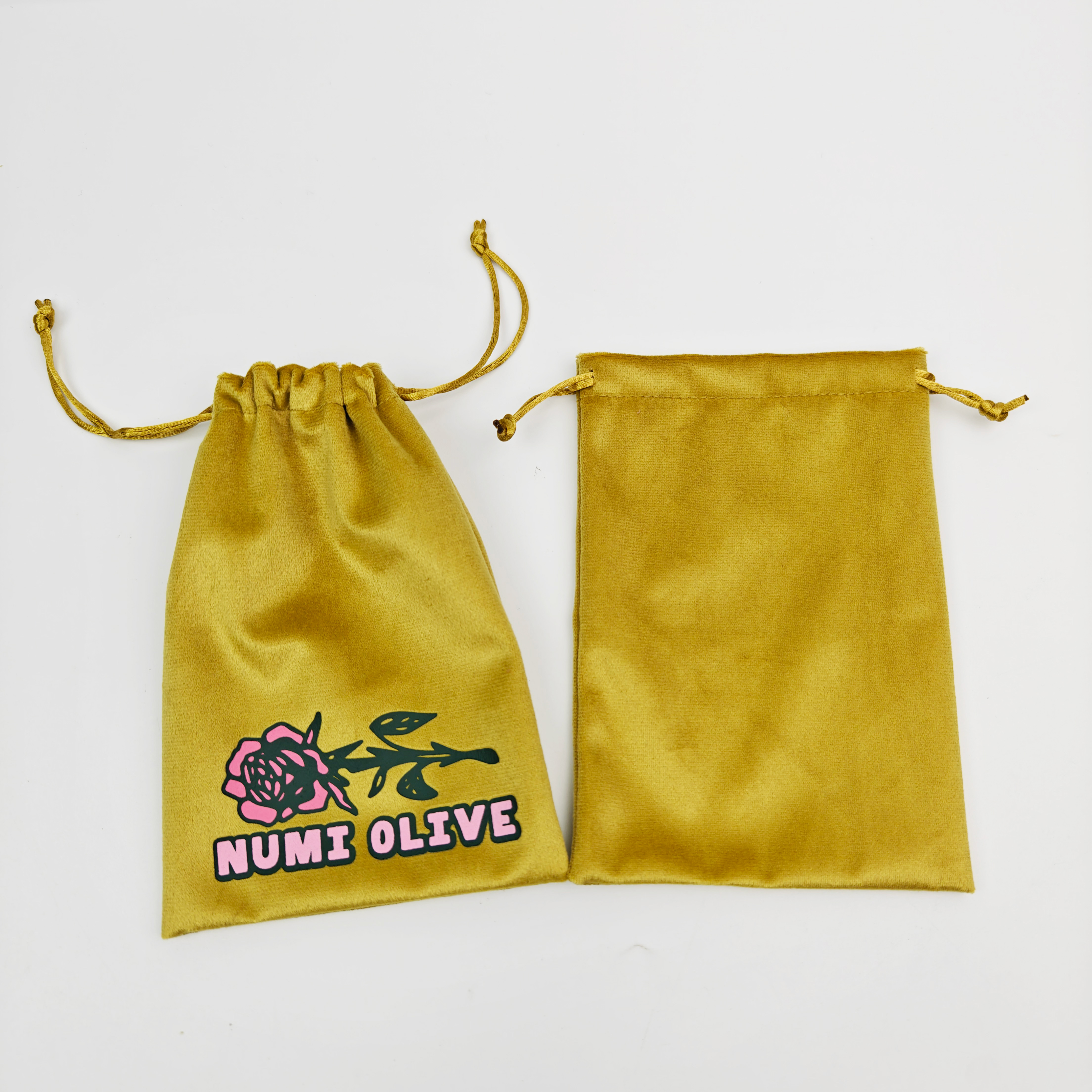 Recyclable Logo Printed Velvet Drawstring Pouch Cosmetic Bag For Perfume Luxury Perfume Carrying Handbags Dust Bag
