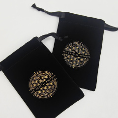 Luxury Custom Logo Bundle Wig Velvet Packaging Bag With Ribbon Recyclable Velvet Dust Bag