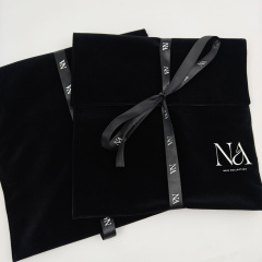 Wholesale Custom Logo Envelope Flap Pouch Packaging Dust Bag Luxury Soft Faux Suede Clothes Handbag Hair Packaging Wig Dust Bag