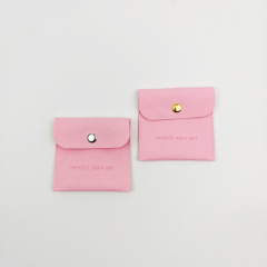 Oem Customized Logo Microfiber Envelope Bag Necklace Bracelet Ring Perfume Packaging Drawstring Bag Jewelry Pouch