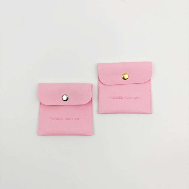 Oem Customized Logo Microfiber Envelope Bag Necklace Bracelet Ring Perfume Packaging Drawstring Bag Jewelry Pouch