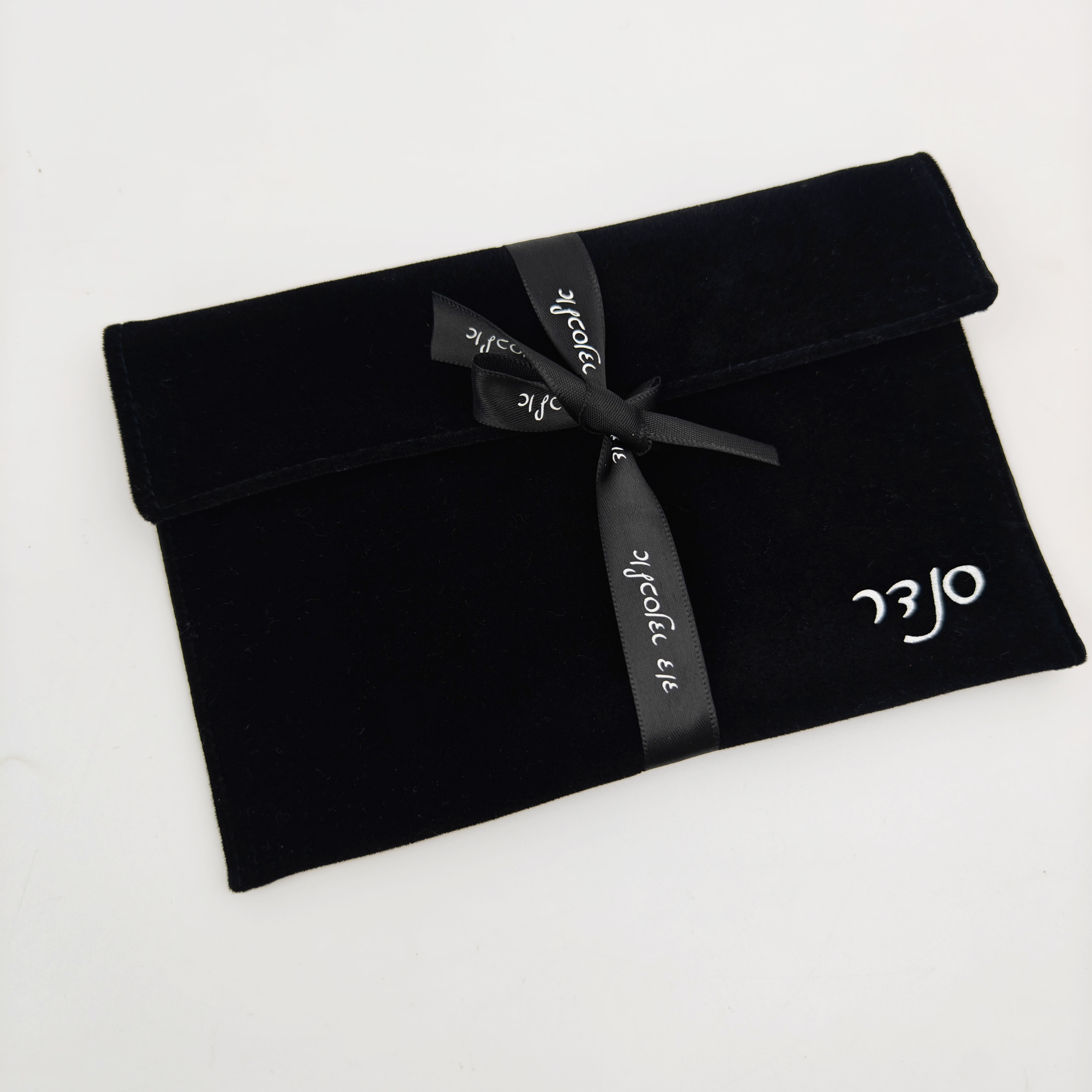 Wholesale Custom Logo Envelope Flap Pouch Packaging Dust Bag Luxury Soft Faux Suede Clothes Handbag Hair Packaging Wig Dust Bag