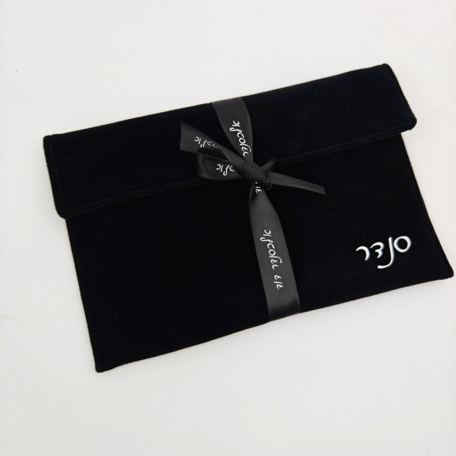 Wholesale Custom Logo Envelope Flap Pouch Packaging Dust Bag Luxury Soft Faux Suede Clothes Handbag Hair Packaging Wig Dust Bag