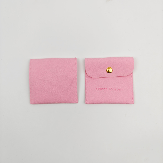 Oem Customized Logo Microfiber Envelope Bag Necklace Bracelet Ring Perfume Packaging Drawstring Bag Jewelry Pouch