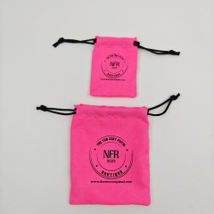 Hot Sale OEM Customizable Faux Suede Drawstring Jewelry Pouch High Quality Velvet Jewelry Pouch For Gifts