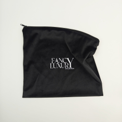 Wholesale Custom Logo Jewelry Packaging Velvet Zipper Bag Factory Luxury Recycled Makeup Pouch Packaging Bag