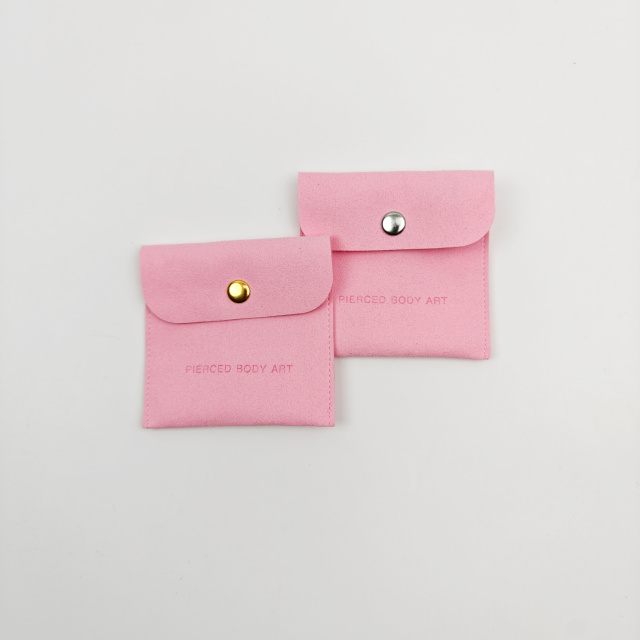 Oem Customized Logo Microfiber Envelope Bag Necklace Bracelet Ring Perfume Packaging Drawstring Bag Jewelry Pouch