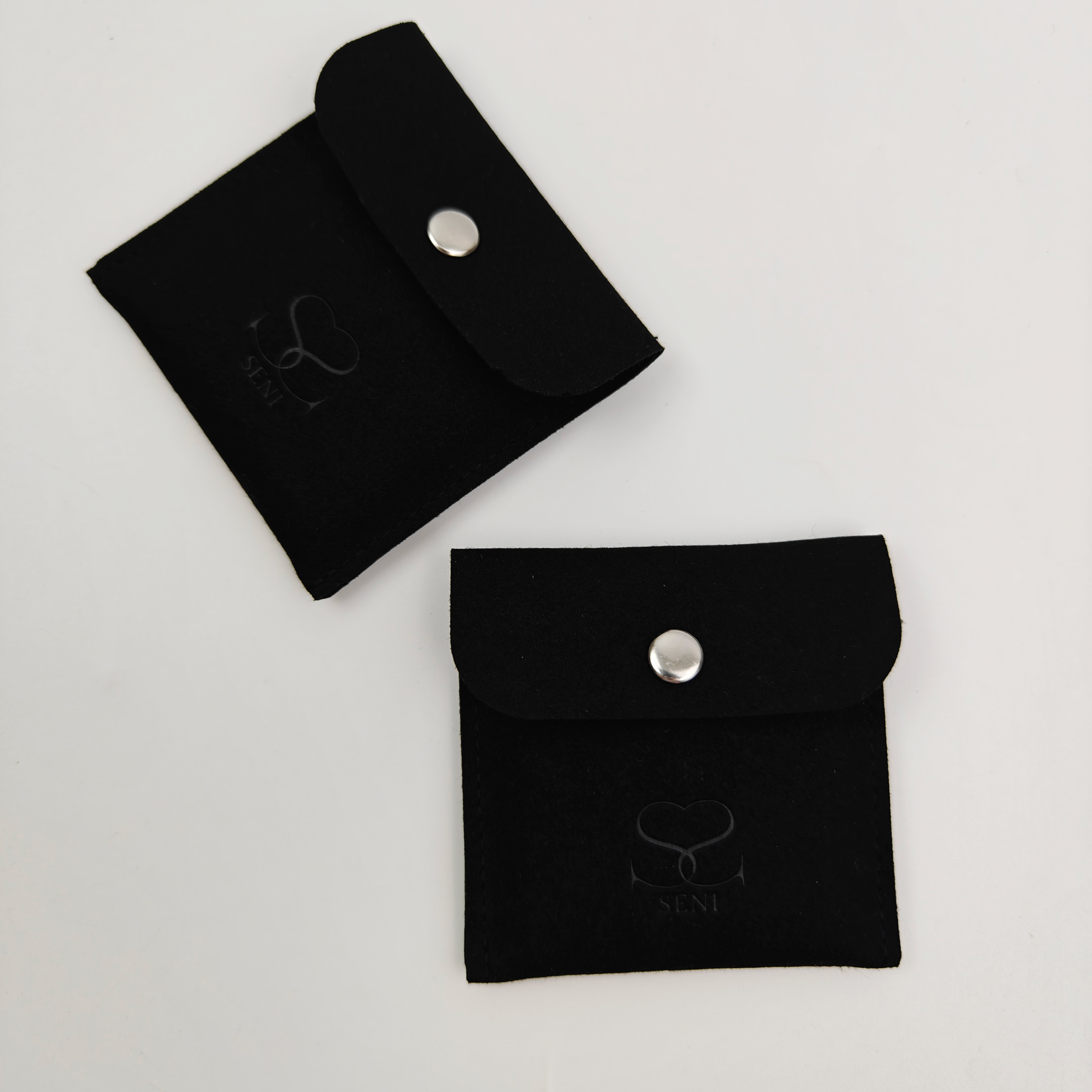 Free Samples Embossed Logo Microfiber Jewelry Display Jewelry Packing Container Customized Microfiber Carry Packaging Bag Pouch
