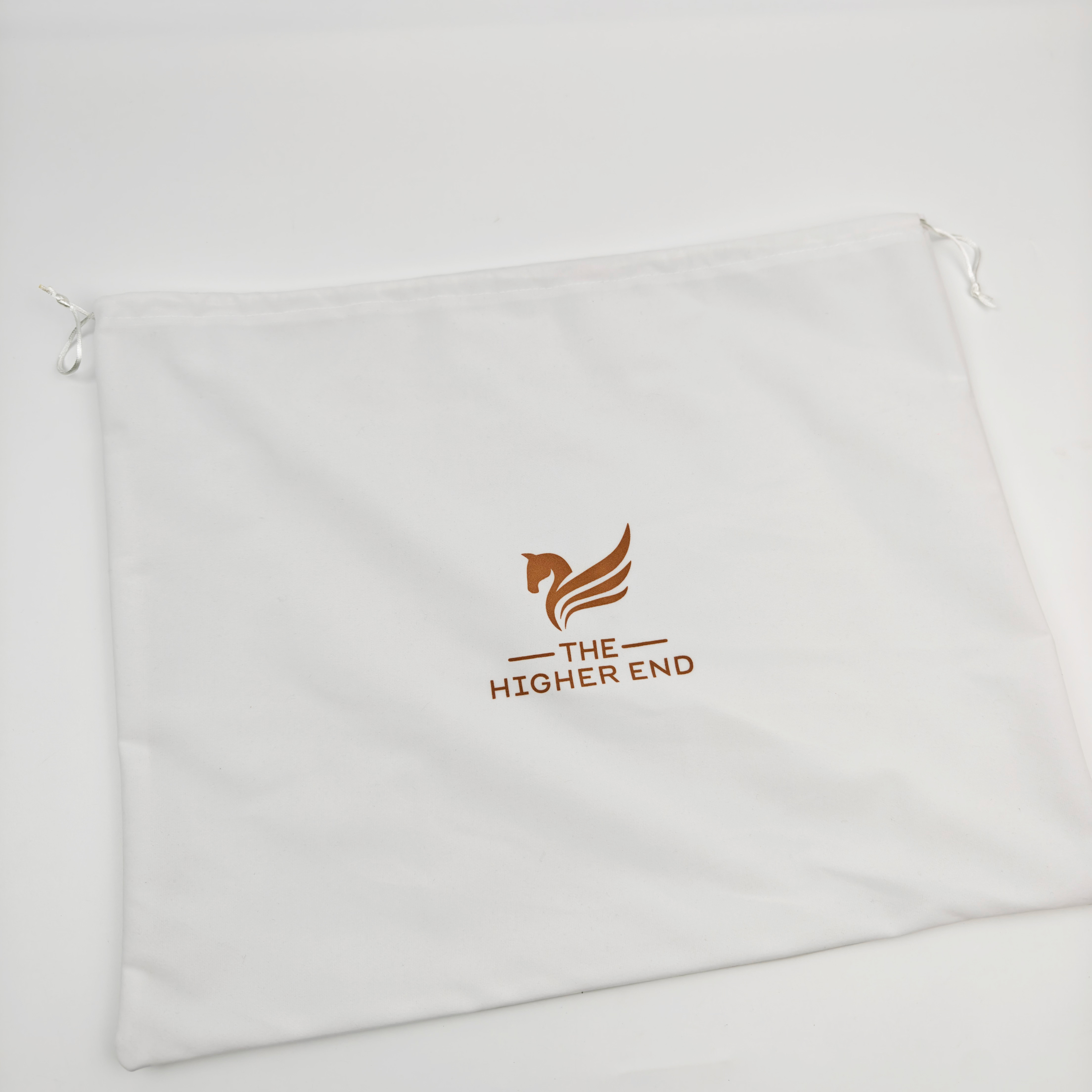 Luxury Brand Cosmetic White Collector Makeup Organic Storage Dust-proof Drawstring Bag Eco-Friendly Custom Jewelry Cotton Dust Pouch