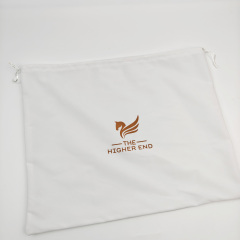 Luxury Brand Cosmetic White Collector Makeup Organic Storage Dust-proof Drawstring Bag Eco-Friendly Custom Jewelry Cotton Dust Pouch