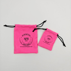 Hot Sale OEM Customizable Faux Suede Drawstring Jewelry Pouch High Quality Velvet Jewelry Pouch For Gifts