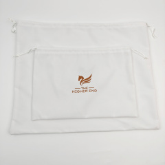 Luxury Brand Cosmetic White Collector Makeup Organic Storage Dust-proof Drawstring Bag Eco-Friendly Custom Jewelry Cotton Dust Pouch