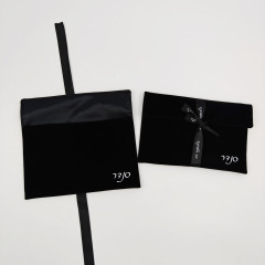 Wholesale Custom Logo Envelope Flap Pouch Packaging Dust Bag Luxury Soft Faux Suede Clothes Handbag Hair Packaging Wig Dust Bag