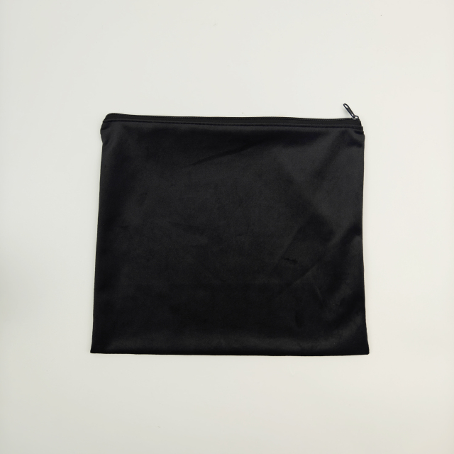 Wholesale Custom Logo Jewelry Packaging Velvet Zipper Bag Factory Luxury Recycled Makeup Pouch Packaging Bag
