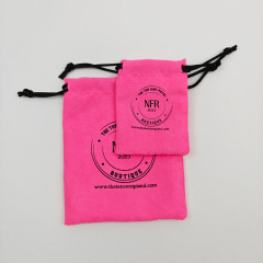 Hot Sale OEM Customizable Faux Suede Drawstring Jewelry Pouch High Quality Velvet Jewelry Pouch For Gifts