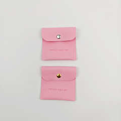 Oem Customized Logo Microfiber Envelope Bag Necklace Bracelet Ring Perfume Packaging Drawstring Bag Jewelry Pouch