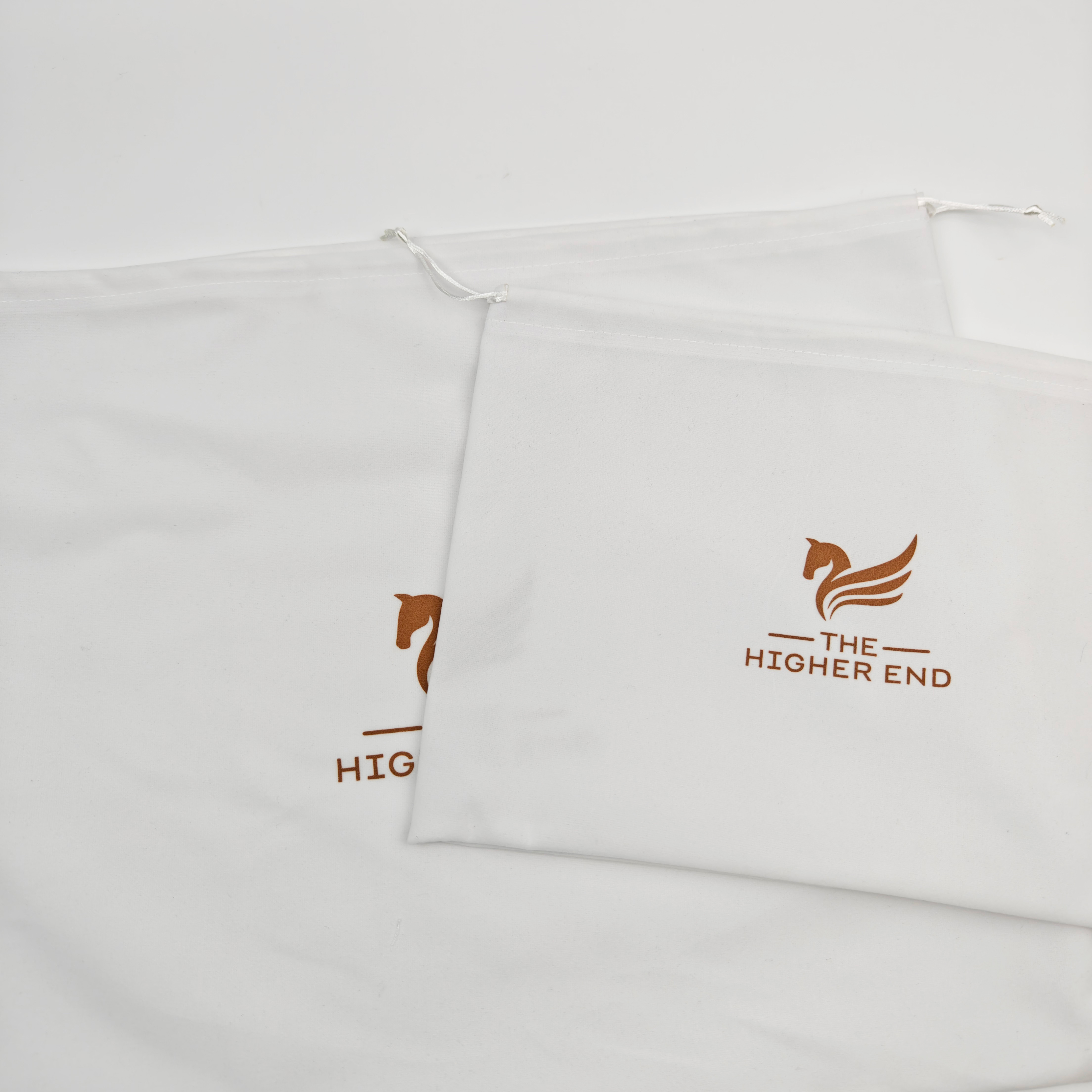 Luxury Brand Cosmetic White Collector Makeup Organic Storage Dust-proof Drawstring Bag Eco-Friendly Custom Jewelry Cotton Dust Pouch