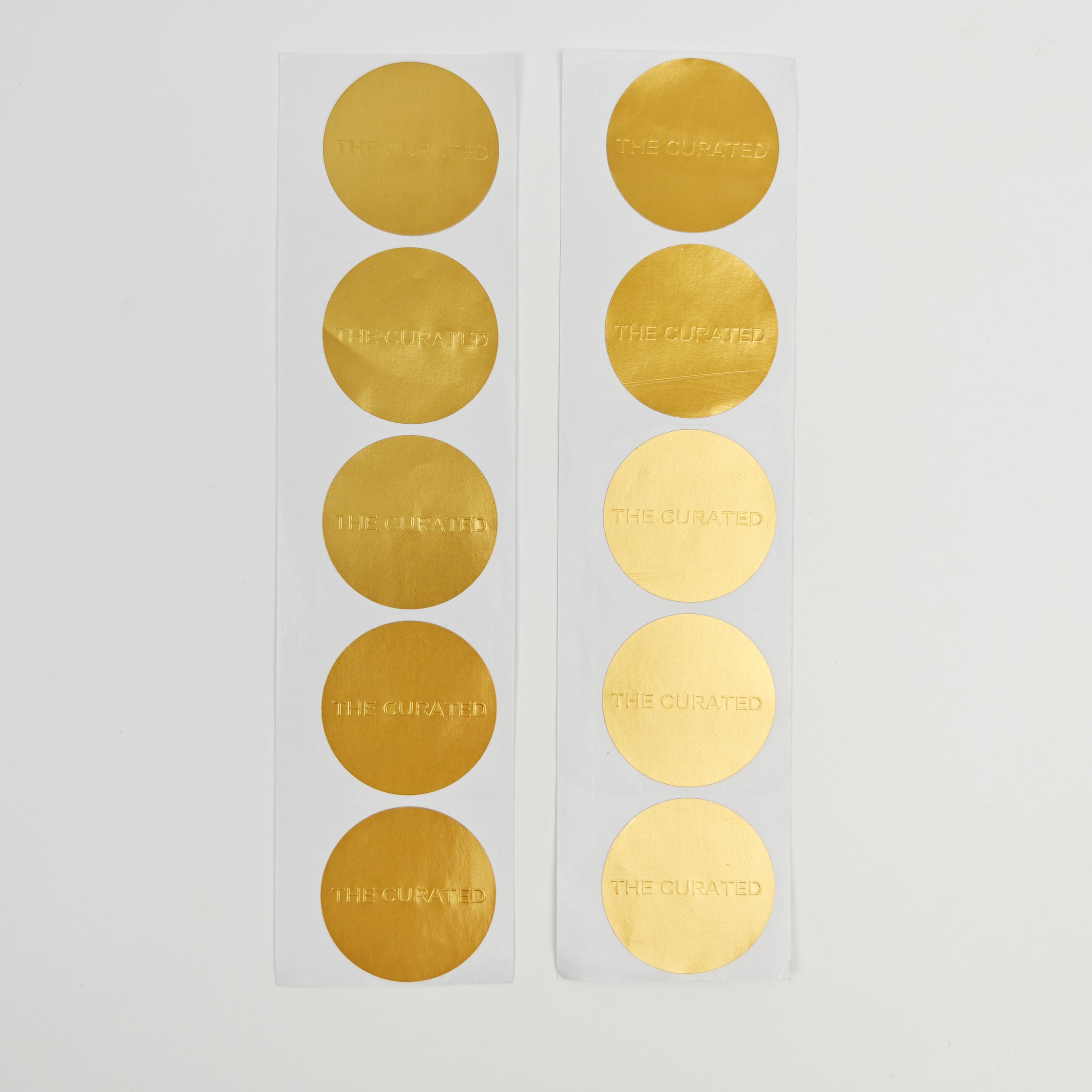 Custom Hot Stamping Gold Foil Embossed logo Sticker Manufacturer Eco Friendly High Quality Packaging Labels Stickers