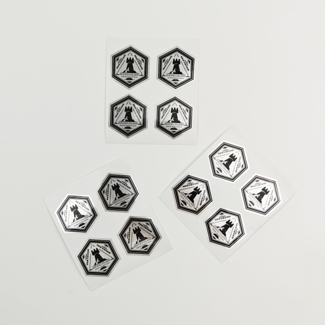 High Temperature Self Adhesive Die Cut Metallic Aluminum Silver Promotional Anti-counterfeit Holographic Waterproof Sticker