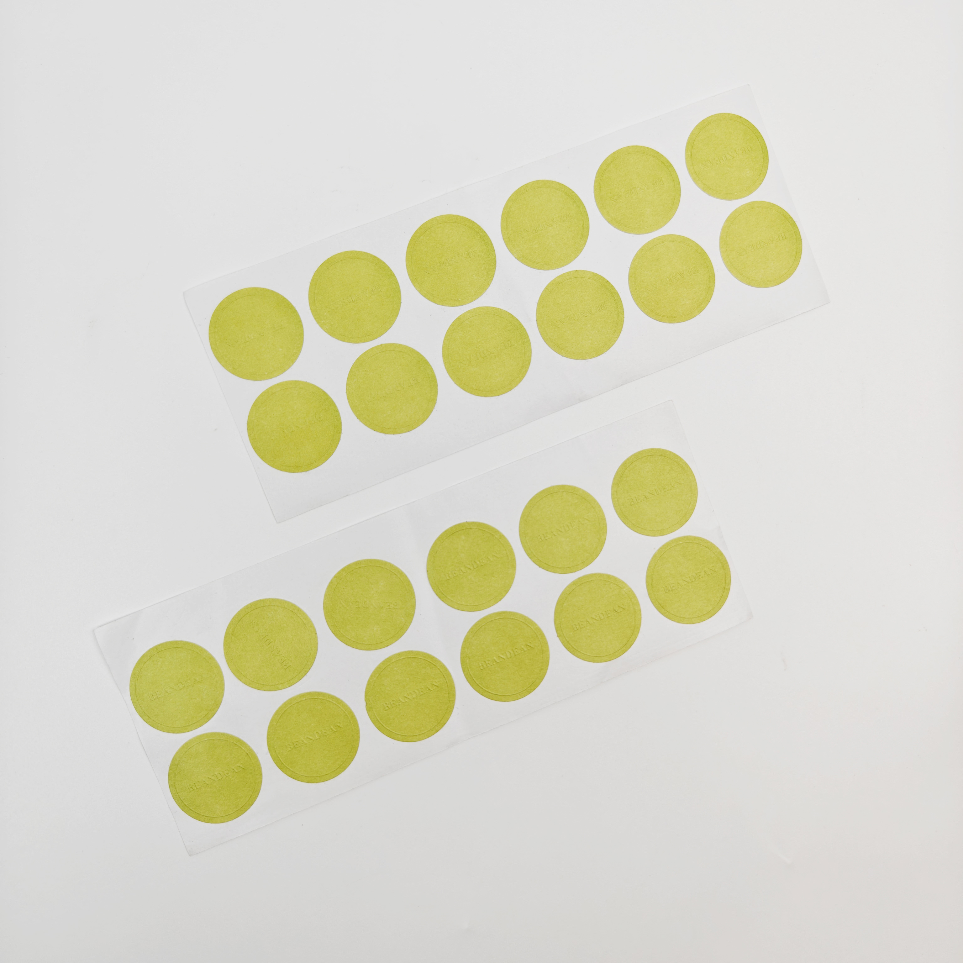 China Manufacturer Custom Printed Embossed Logo Cotton  Paper Adhesive Sticker for Grocery