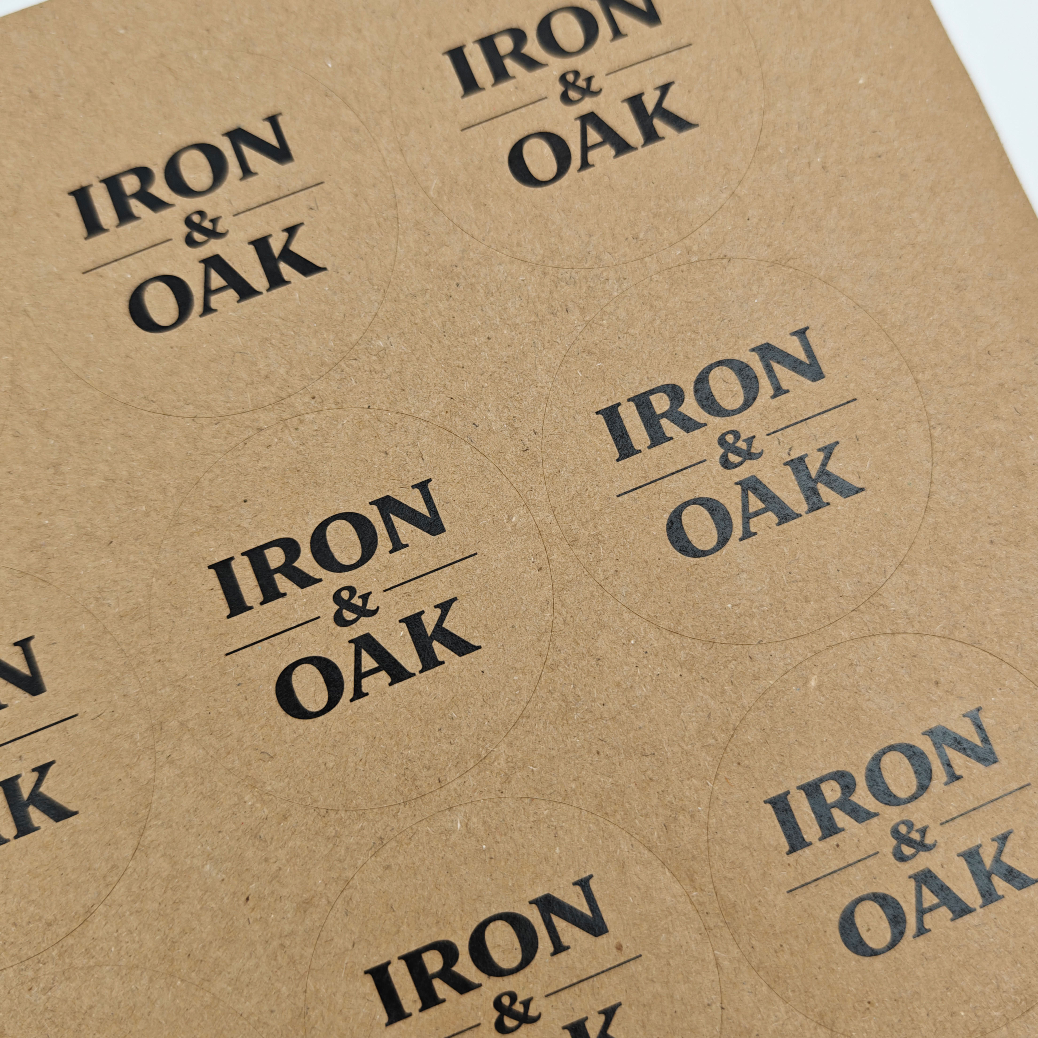 Custom Printing logo Adhesive Label Sticker Thank You Label High Quality Circle Kraft Paper for Gift Packaging Label Sticker
