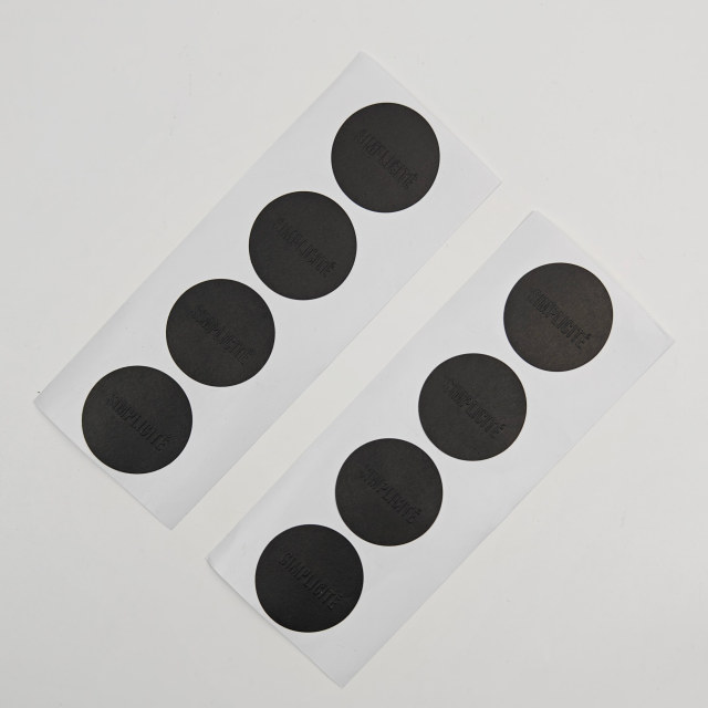 Personalized Special Textured Paper 3d Embossed Labels Sticker Custom logo Self Adhesive Packaging Label Thank You Sticker