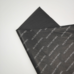 High Quality Recyclable 17gsm Black Wrapping Paper with Silver logo