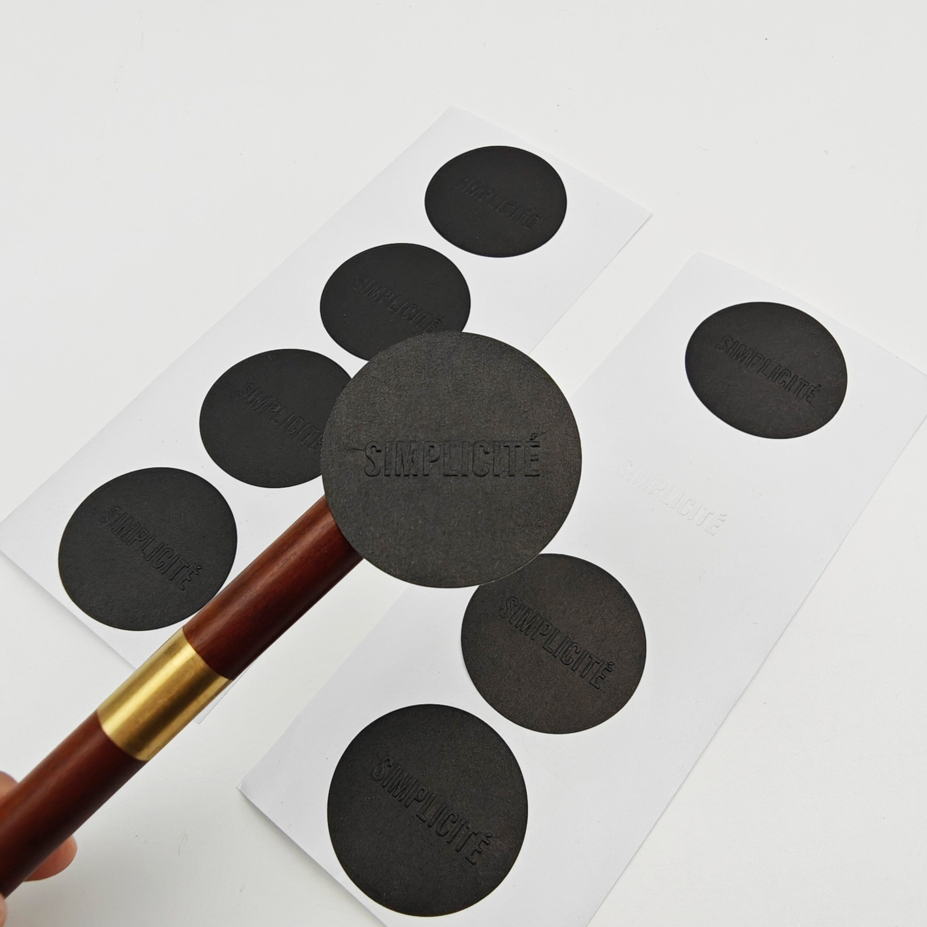Personalized Special Textured Paper 3d Embossed Labels Sticker Custom logo Self Adhesive Packaging Label Thank You Sticker