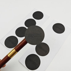 Personalized Special Textured Paper 3d Embossed Labels Sticker Custom logo Self Adhesive Packaging Label Thank You Sticker