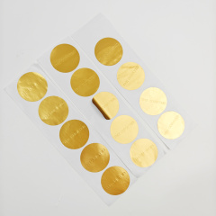 Custom Hot Stamping Gold Foil Embossed logo Sticker Manufacturer Eco Friendly High Quality Packaging Labels Stickers