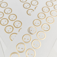 Luxury Gold Foil Embossed logo Stickers Custom High Quality Hot Stamping Round Gold Labels for Packaging