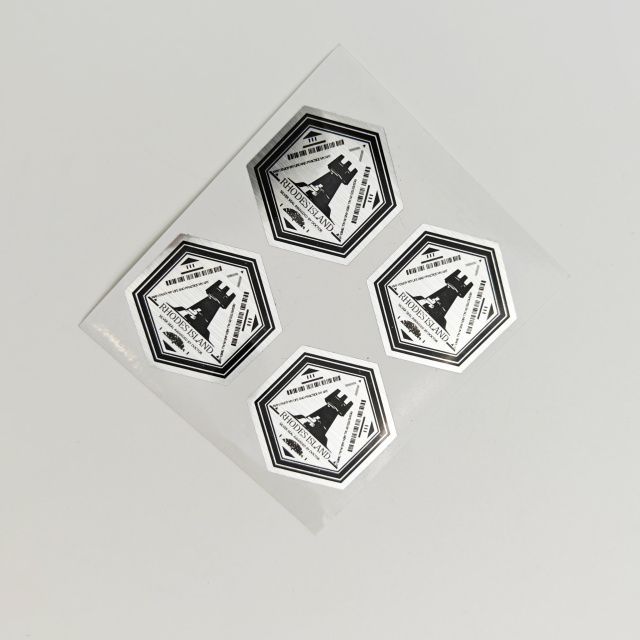High Temperature Self Adhesive Die Cut Metallic Aluminum Silver Promotional Anti-counterfeit Holographic Waterproof Sticker