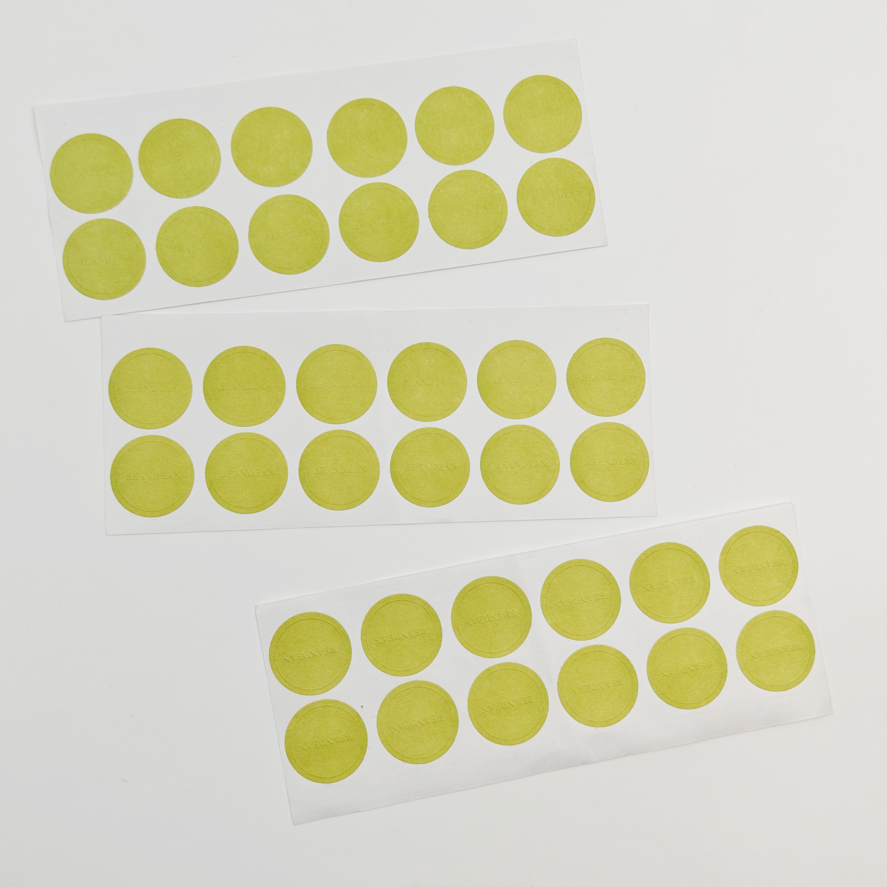 China Manufacturer Custom Printed Embossed Logo Cotton  Paper Adhesive Sticker for Grocery