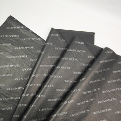 High Quality Recyclable 17gsm Black Wrapping Paper with Silver logo