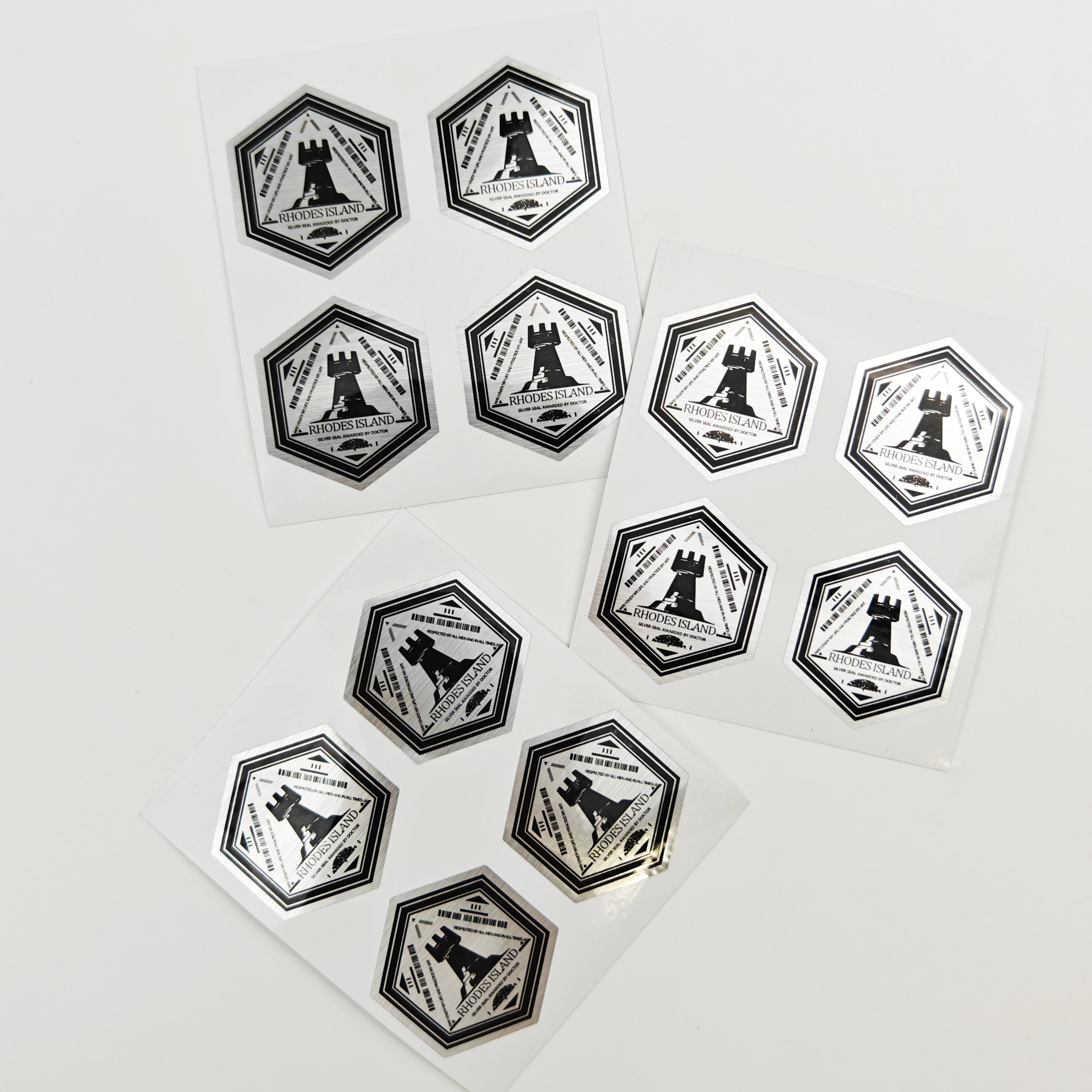 High Temperature Self Adhesive Die Cut Metallic Aluminum Silver Promotional Anti-counterfeit Holographic Waterproof Sticker