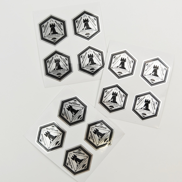 High Temperature Self Adhesive Die Cut Metallic Aluminum Silver Promotional Anti-counterfeit Holographic Waterproof Sticker