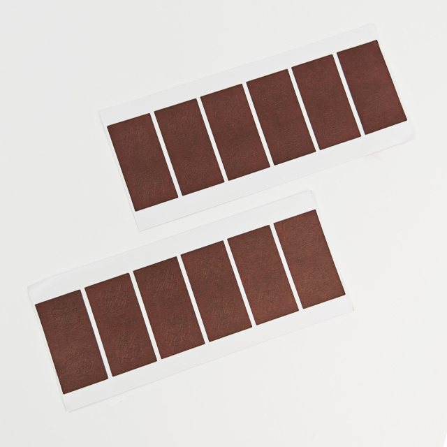 High Quality Self Adhesive Sticker Embossed logo Cotton Paper Sticker Label New Design Textured Paper Sticker